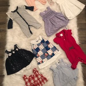 47 piece baby girl clothes/shoes newborn to 6 mo